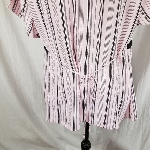 Motherhood Maternity Pink & Brown Collared Blouse Size 1X - Picture 7 of 8